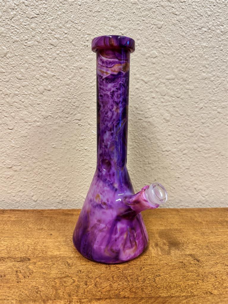 Purple Glass Bong Med