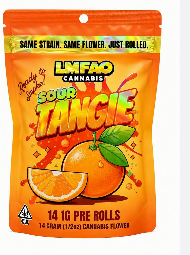 LMFAO-14pk 1g Pre Rolls- Sour Tangie 