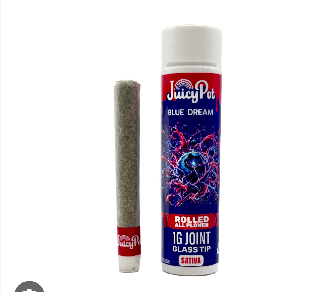  JuicyPot-1g Pre Roll- Glass tip- Blue Dream